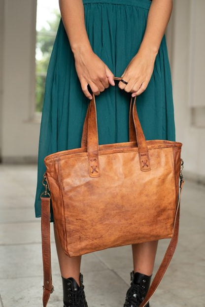 Gadiva Leather Shopper