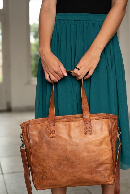 Gadiva Leather Shopper